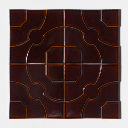 Lafonia Rich Cinnamon Glossy Ceramic Accent Tiles 8x8