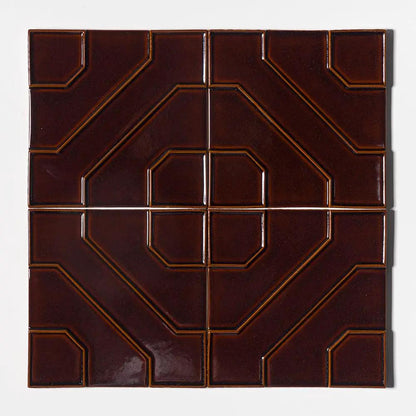 Kodye Rich Cinnamon Glossy Ceramic Accent Tiles 8x8
