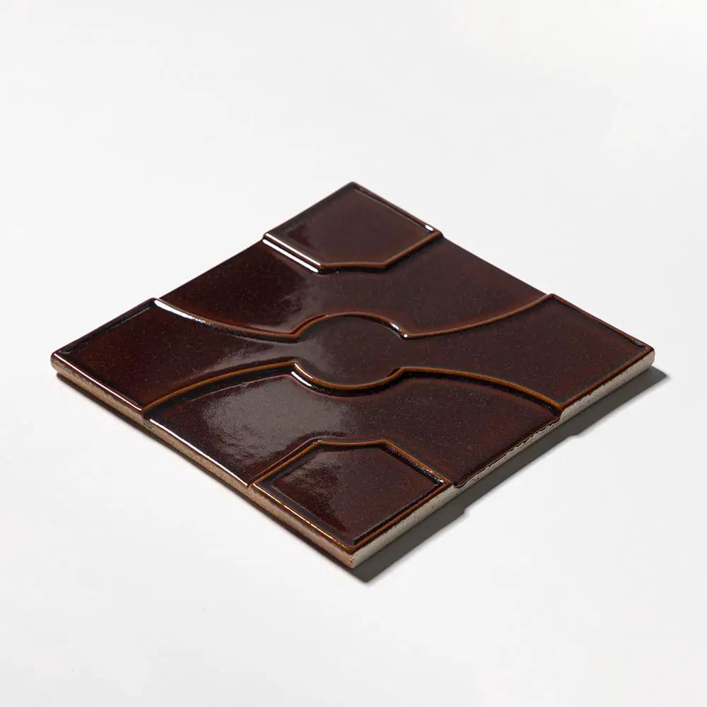 Lafonia Rich Cinnamon Glossy Ceramic Accent Tiles 8x8