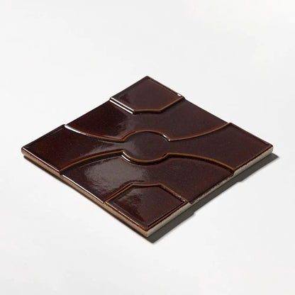 Lafonia Rich Cinnamon Glossy Ceramic Accent Tiles 8x8