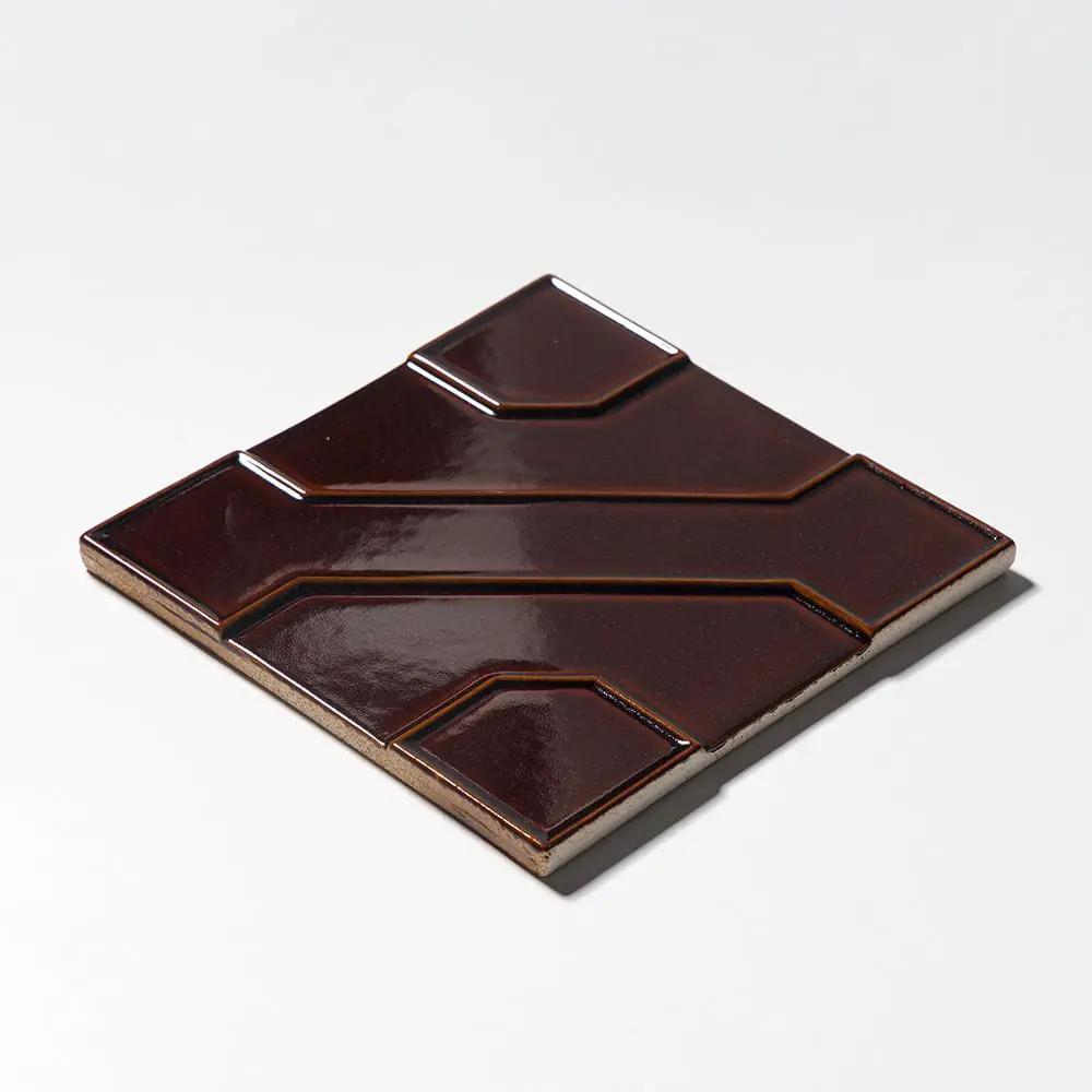 Kodye Rich Cinnamon Glossy Ceramic Accent Tiles 8x8