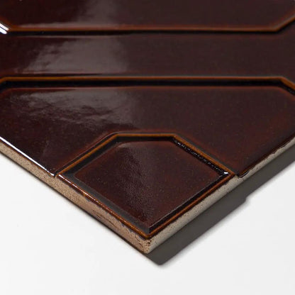 Kodye Rich Cinnamon Glossy Ceramic Accent Tiles 8x8