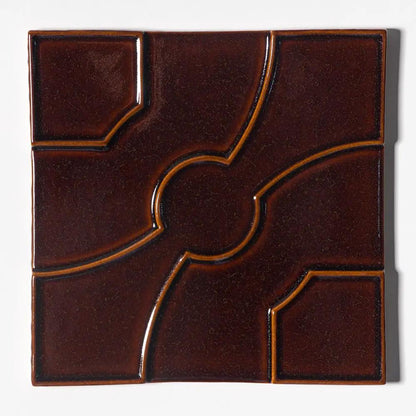 Lafonia Rich Cinnamon Glossy Ceramic Accent Tiles 8x8