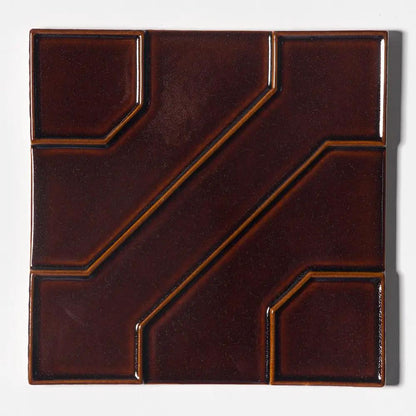 Kodye Rich Cinnamon Glossy Ceramic Accent Tiles 8x8