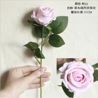 Red pink & cream dried roses artificial flowers wedding decor