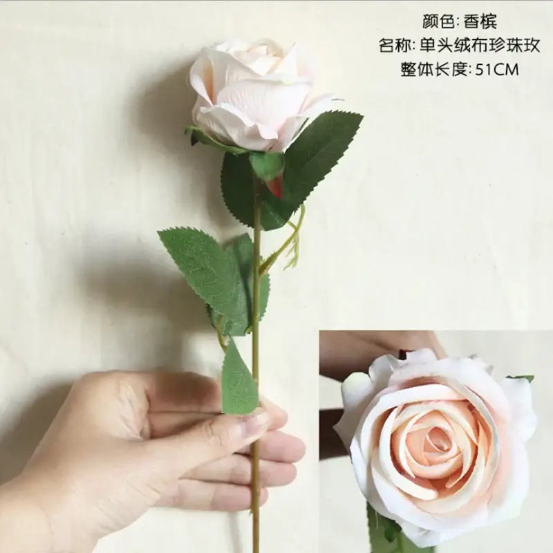 Red pink & cream dried roses artificial flowers wedding decor