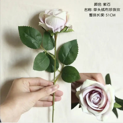 Red pink & cream dried roses artificial flowers wedding decor