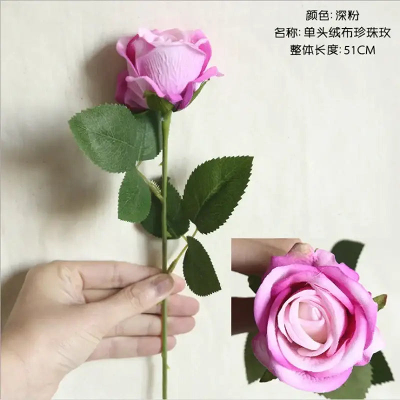 Red pink & cream dried roses artificial flowers wedding decor