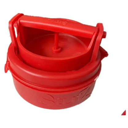 Red plastic stuffed hamburger meat presser – kitchen burger maker