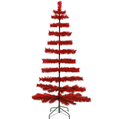 Red Tinsel Christmas Tree