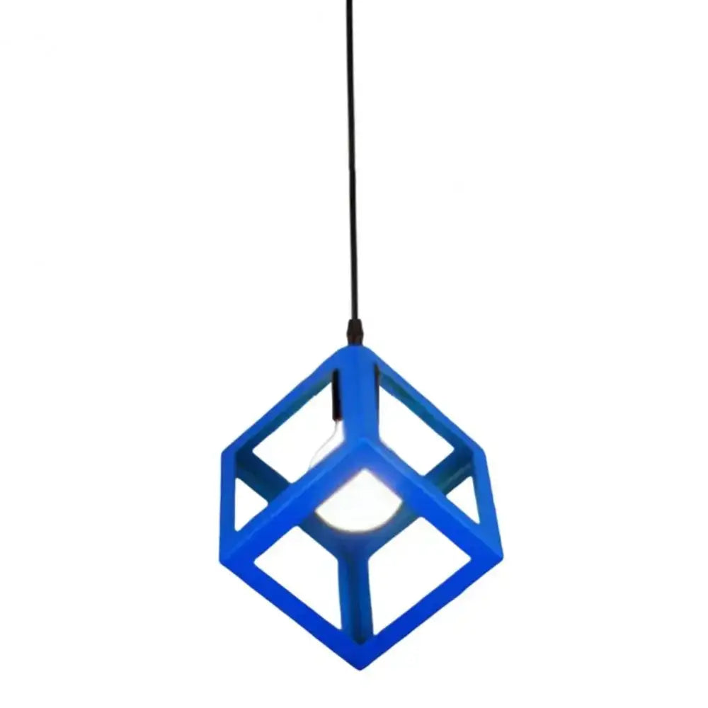 Red yellow & green elegant square chandelier kitchen pendant light