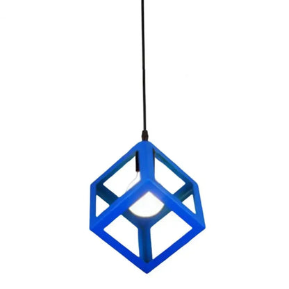 Red yellow & green elegant square chandelier kitchen pendant light