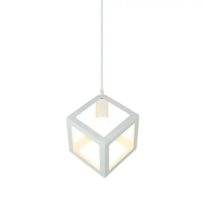 Red yellow & green elegant square chandelier kitchen pendant light