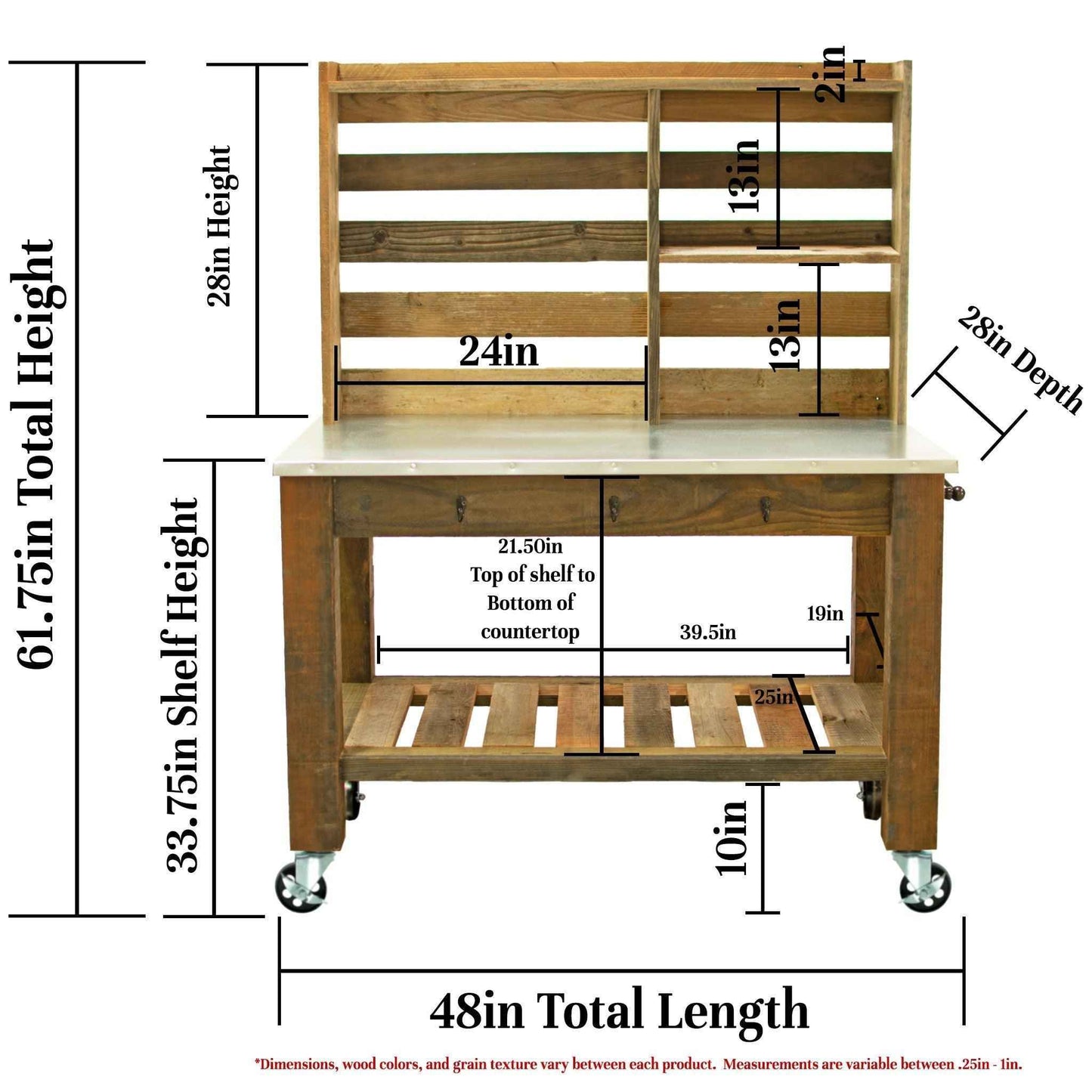 Redwood Potting Table