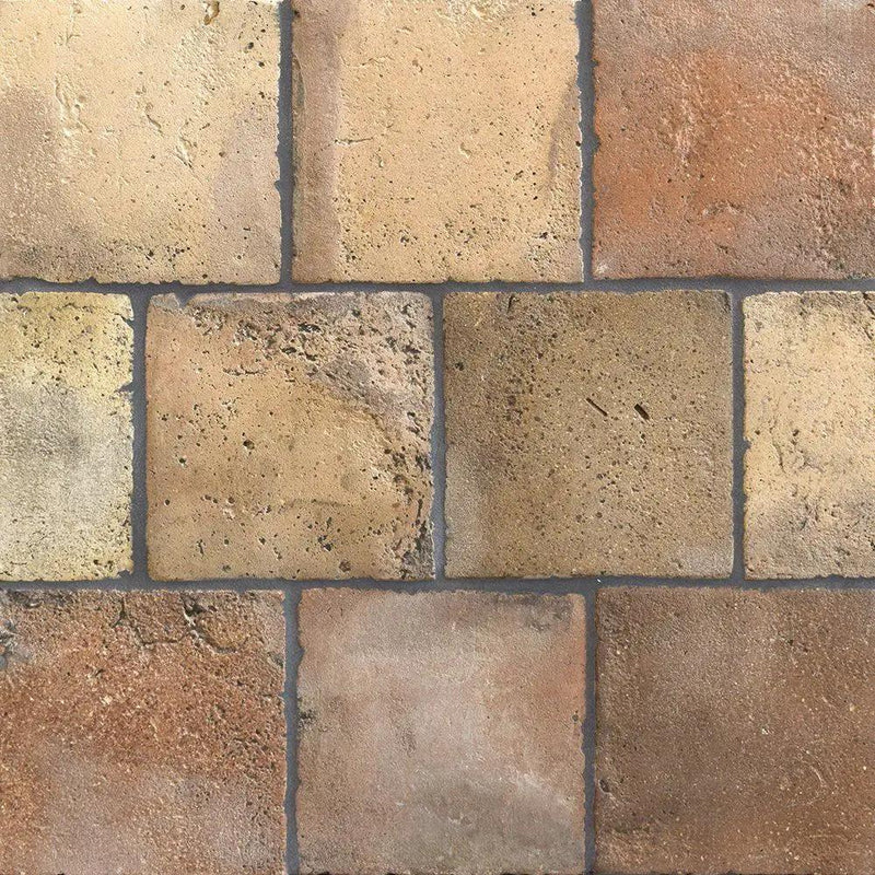 Regenerado Natural Square Terracotta Tiles 6x6