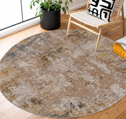Meads Abstract Mustard Luxe Rug