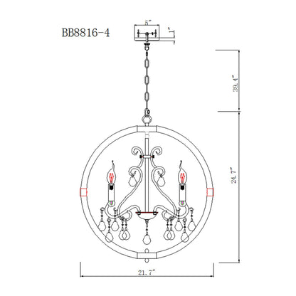 Retha Brown 4-Light Caged Island Pendant Lights
