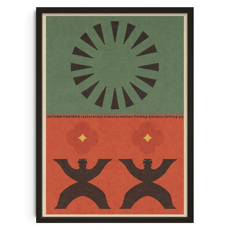 DecorBites™ Retro Abstract Canvas Print for Home Decor