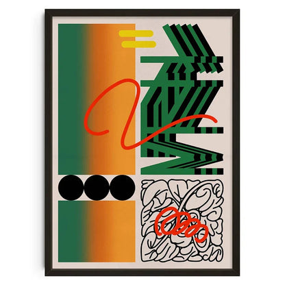 DecorBites™ Retro Abstract Canvas Print for Home Decor