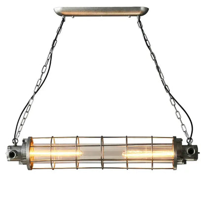 Retro bar industrial metal cage chandelier dining room pendant light
