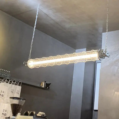 Retro bar industrial metal cage chandelier dining room pendant light