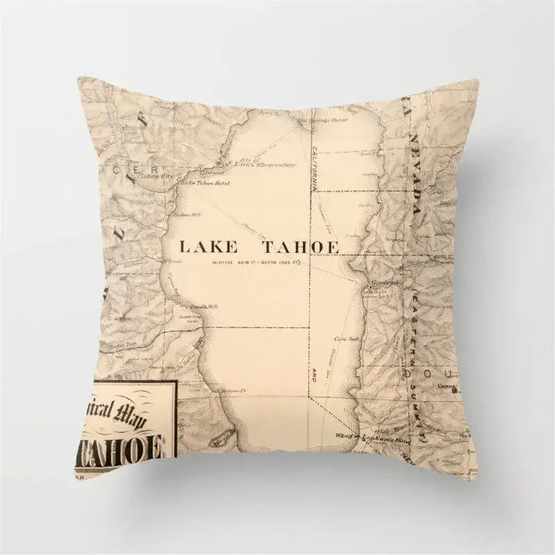 Retro black camera print cushion cover living room decor