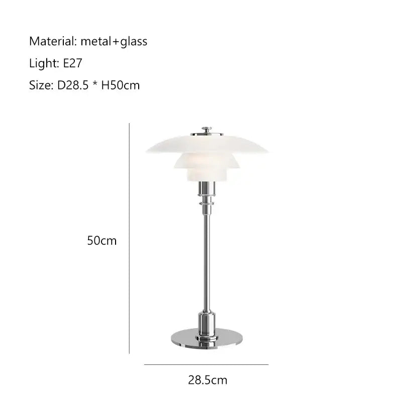 Retro black glass shade led floor lamp living room white layered shade