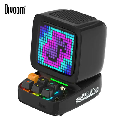 Retro black pixel art bluetooth speaker bedroom ditoo pixel art