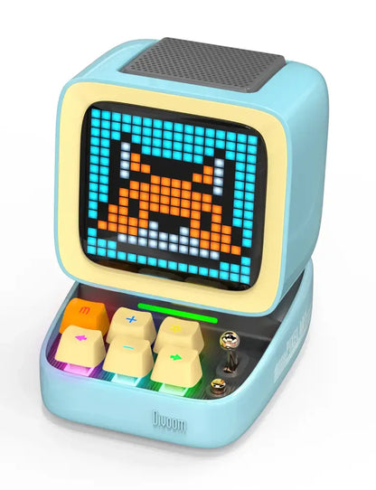 Retro black pixel art bluetooth speaker bedroom ditoo pixel art