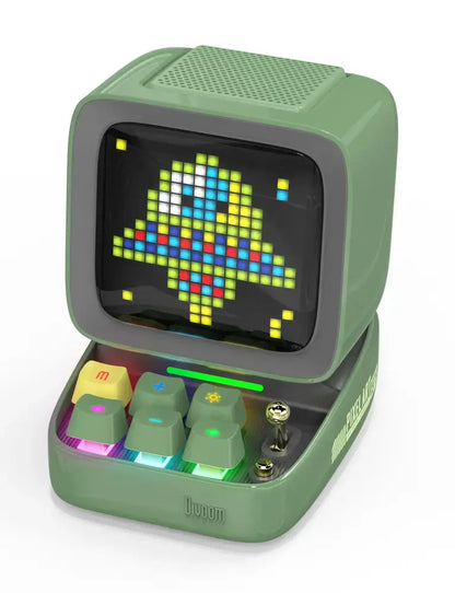 Retro black pixel art bluetooth speaker bedroom ditoo pixel art