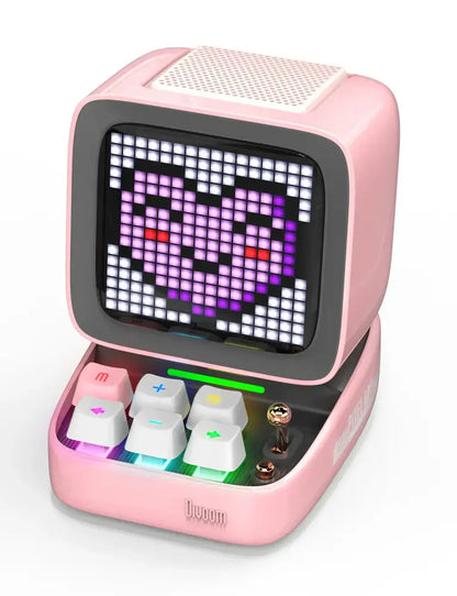 Retro black pixel art bluetooth speaker bedroom ditoo pixel art
