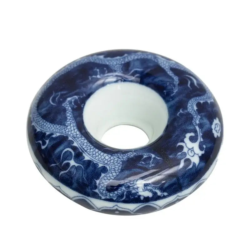 Retro blue & white porcelain teacup tray set dining room decor