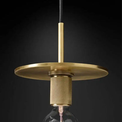Retro brass and glass led pendant light – dining room filament lamp
