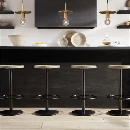 Retro brass and glass led pendant light – dining room filament lamp