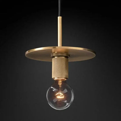 Retro brass and glass led pendant light – dining room filament lamp