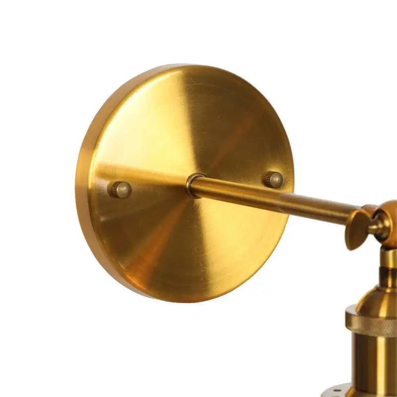 Retro brass and glass wall sconce bedroom gold led wall light