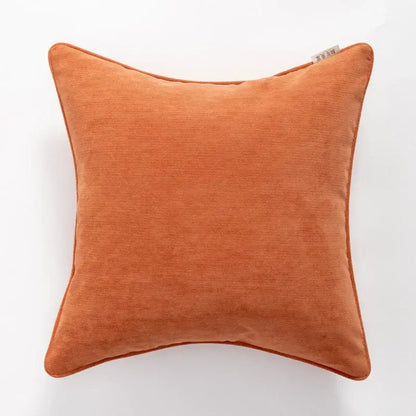 Retro brick red embroidered geometry pillow case living room cushion