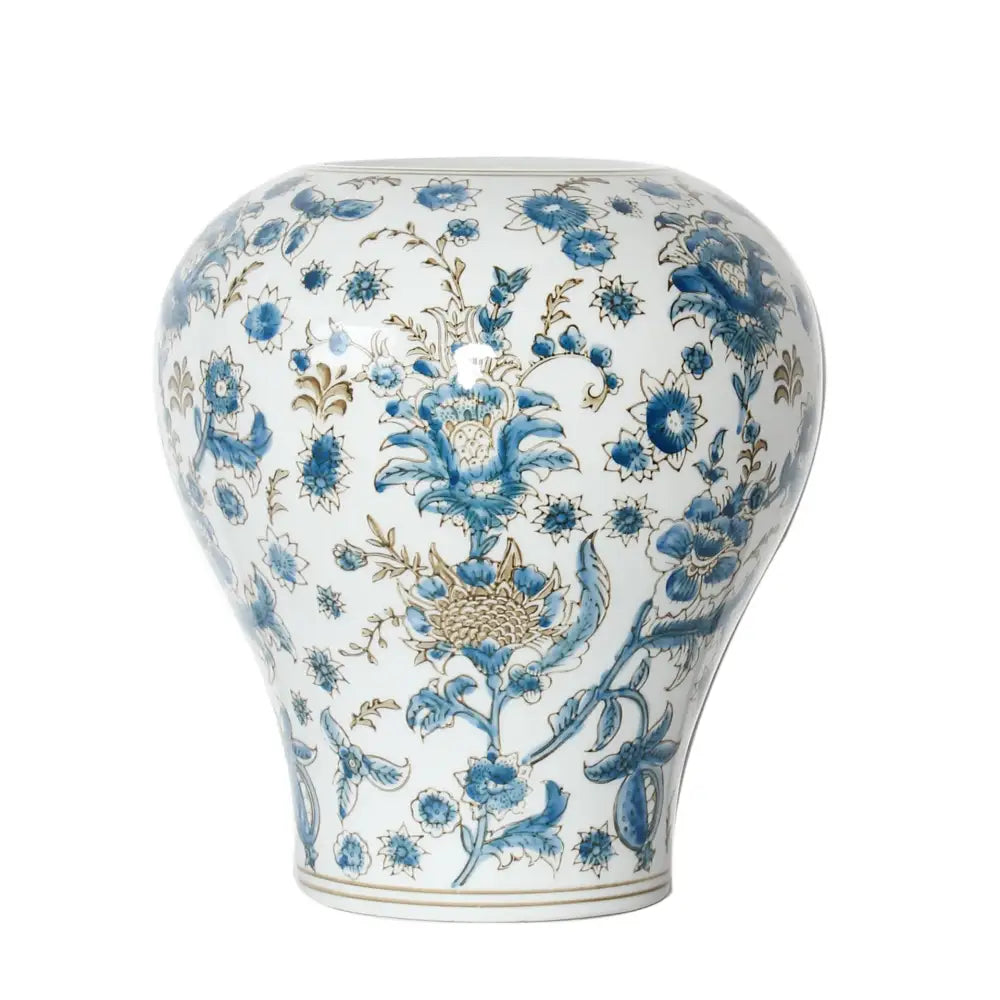 Retro chinese blue & white porcelain ceramic vase set living room
