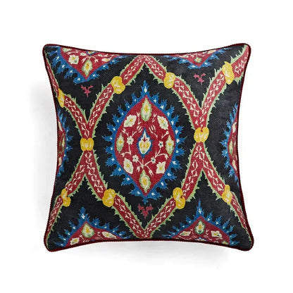 Retro circus cream pillow cover with tassels living room decor