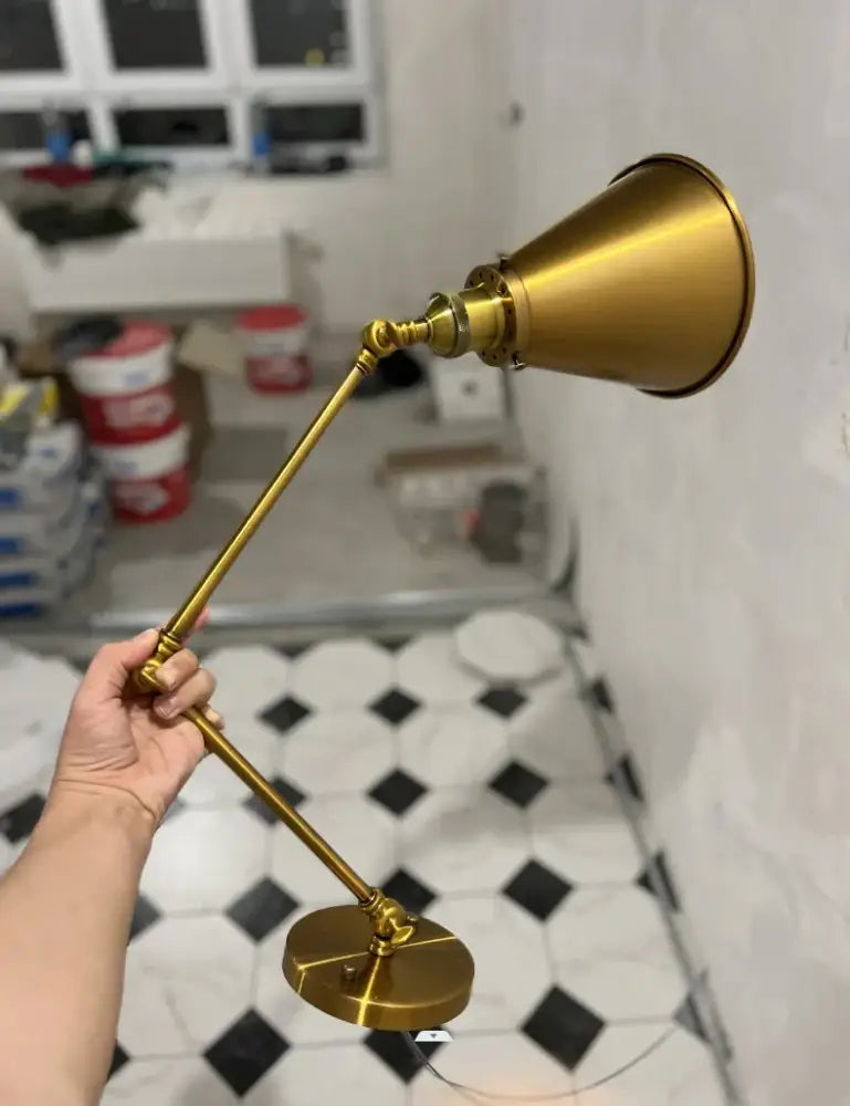 Retro copper iron loft wall lamp bedroom industrial sconce