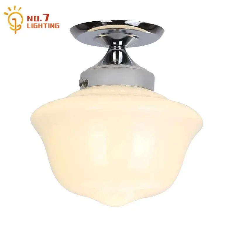 Retro cream glass pendant light kitchen hanging lamp