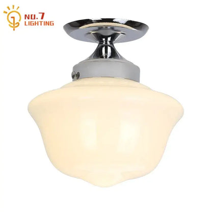 Retro cream glass pendant light kitchen hanging lamp