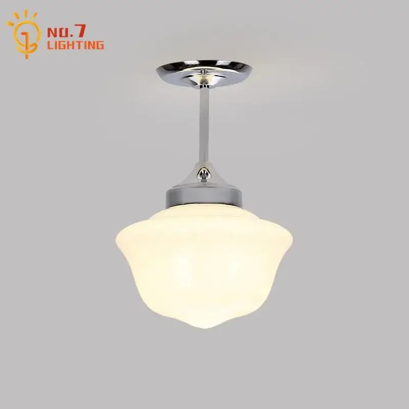 Retro cream glass pendant light kitchen hanging lamp