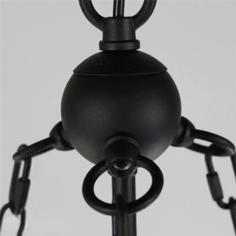 Retro dark bronze glass bucket pendant light dining room led fixture