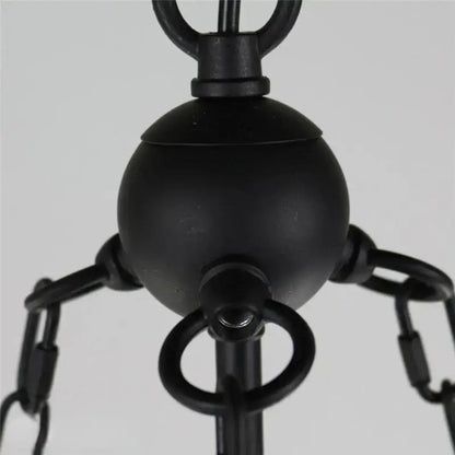 Retro dark bronze glass bucket pendant light dining room led fixture