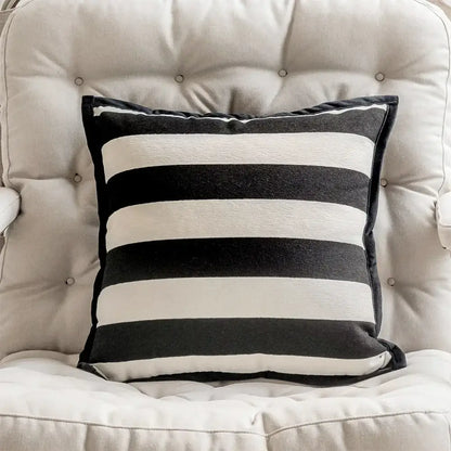 Retro dark green zebra embroidered jacquard luxury pillow cover bedroom