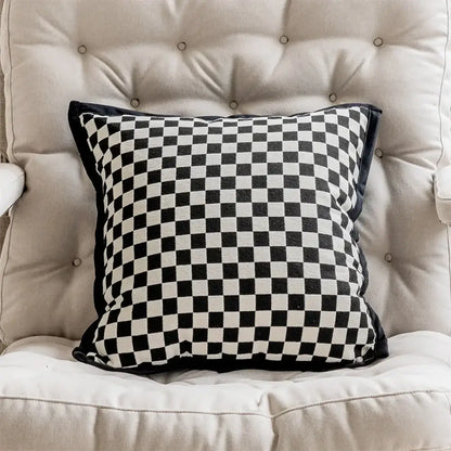 Retro dark green zebra embroidered jacquard luxury pillow cover bedroom