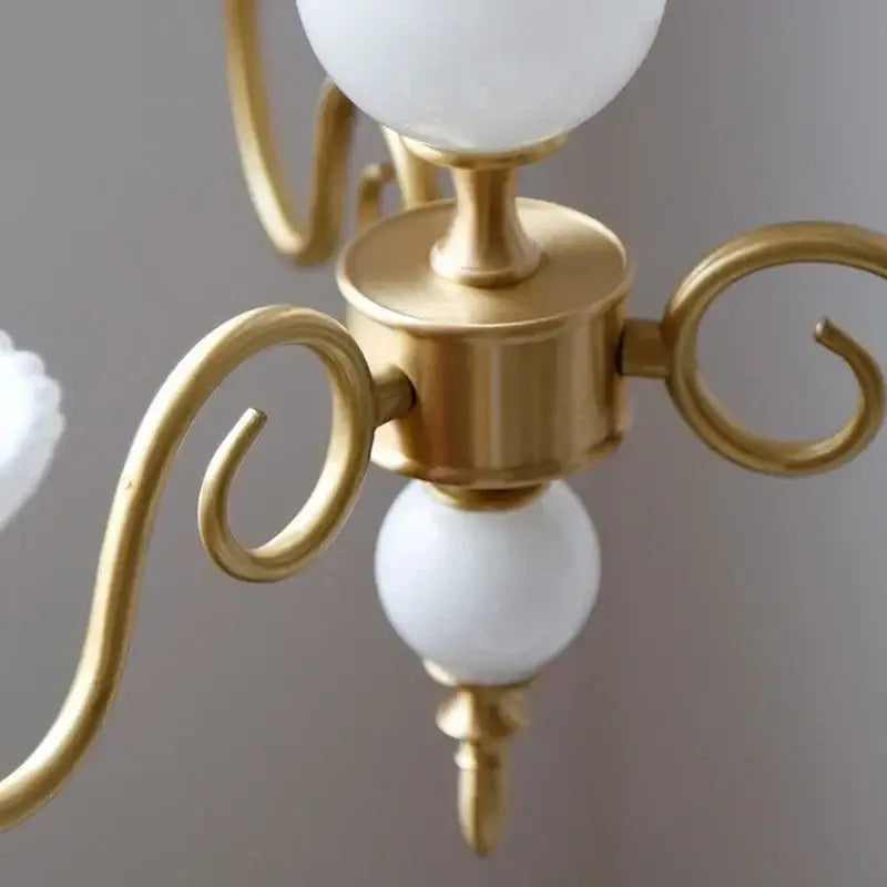 Retro cream white led chandelier dining room pendant light