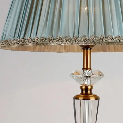 Retro emerald green crystal floor lamp – living room stand light