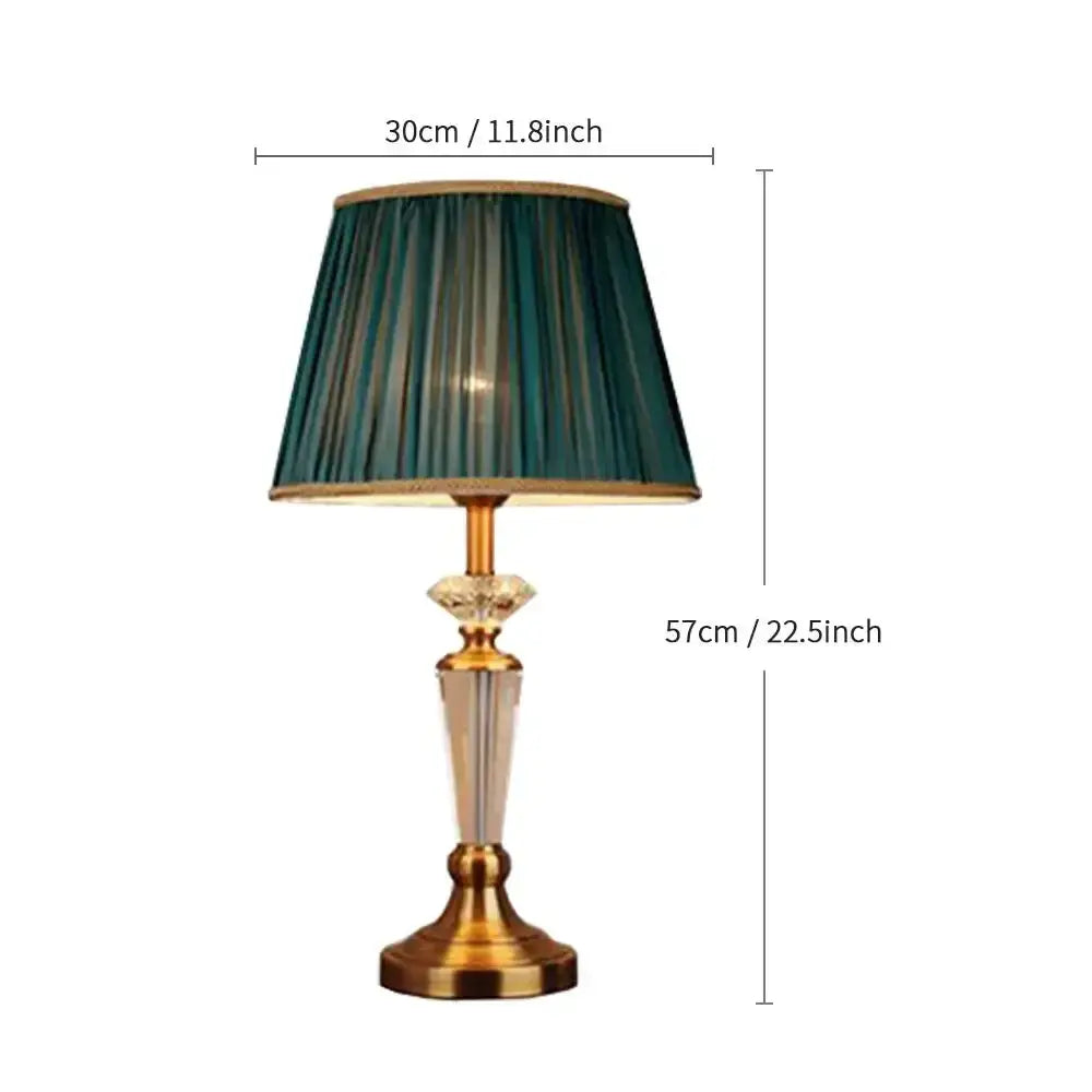Retro emerald green crystal floor lamp – living room stand light